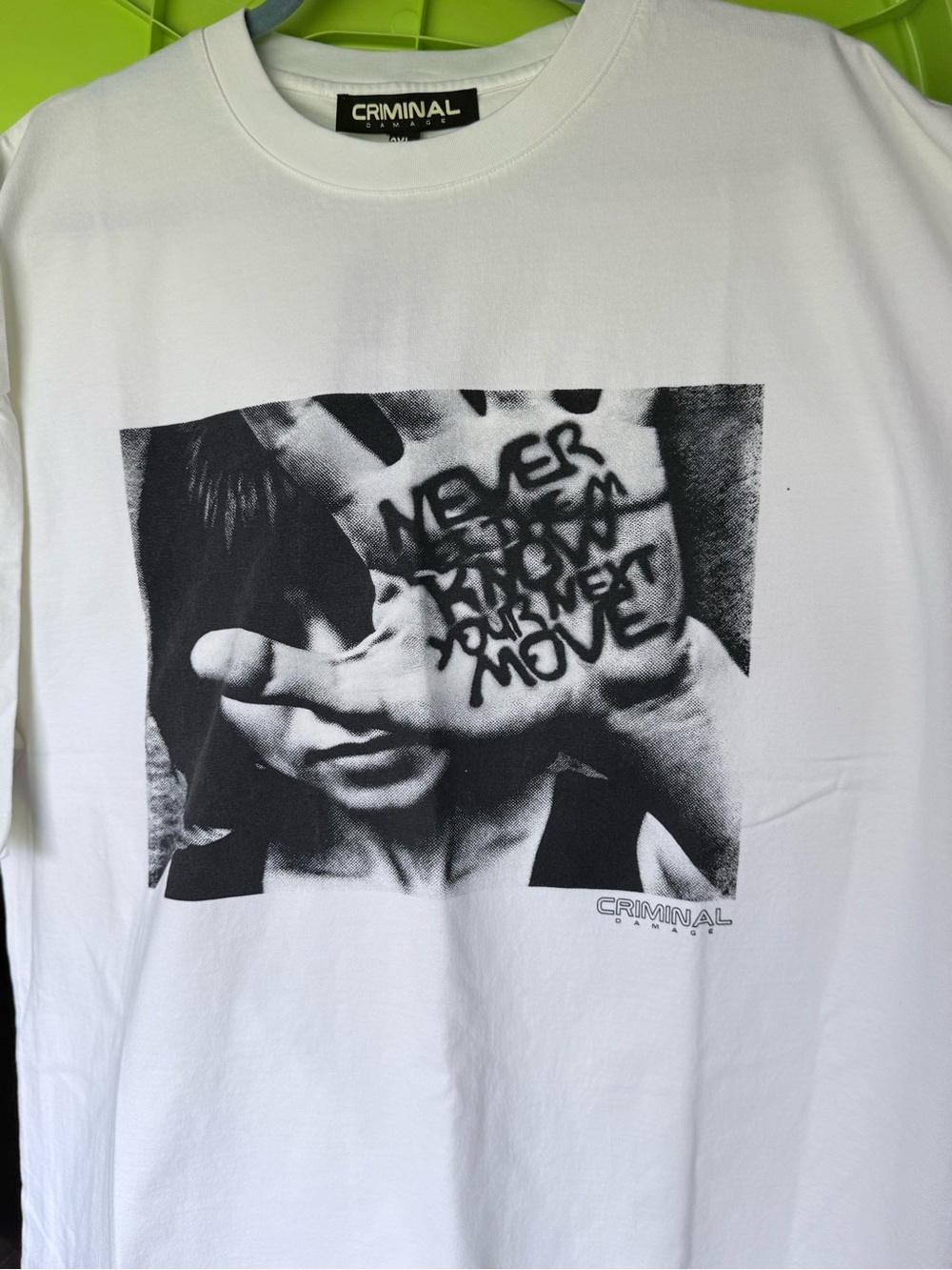 Criminal Damage White Short Sleeve Graphic Tee